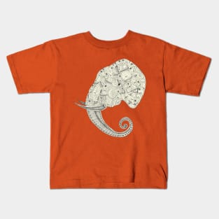 Crowded Elephant Kids T-Shirt